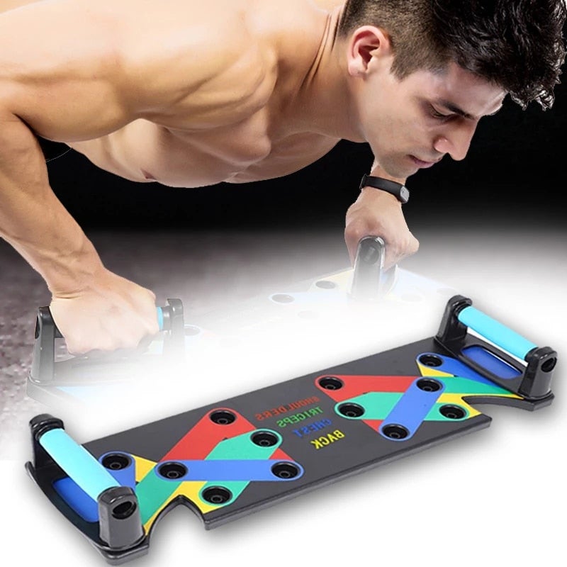 Push up board designed for strength training and guided workouts