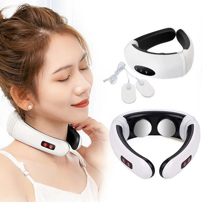 Electric neck massager designed for deep relief and overall body relaxation