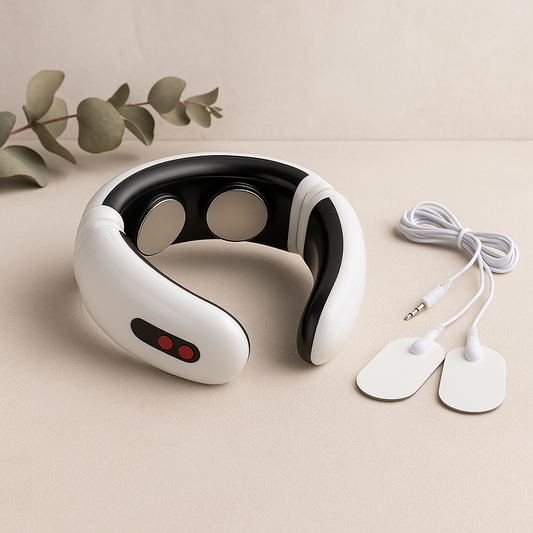 Deep-relief neck and shoulder massager with ergonomic design and magnetic therapy