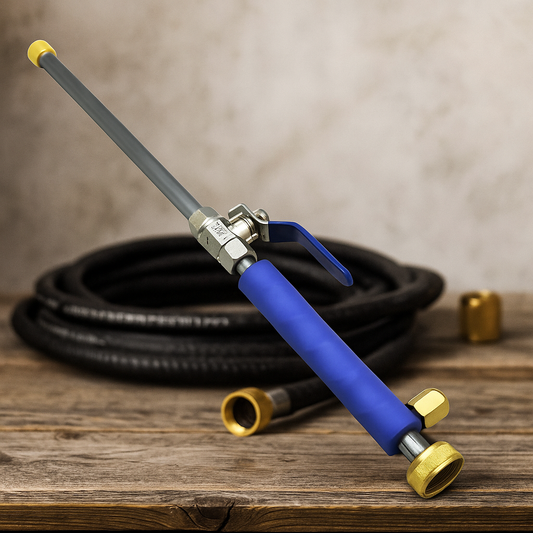 Multi-function hose with high-pressure nozzle for efficient outdoor cleaning