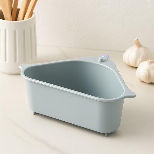 Over-the-sink drain basket displayed by itself