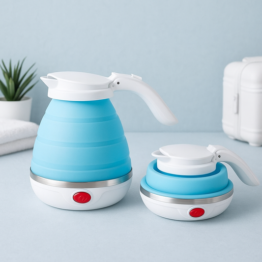 Electric kettle made of silicone, portable and space-saving