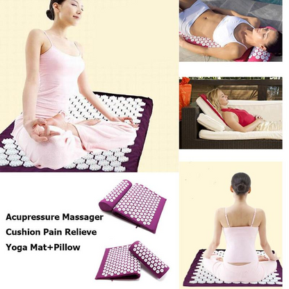 Ancient Chinese therapy-inspired acupressure mat and cushion for head, neck, and back