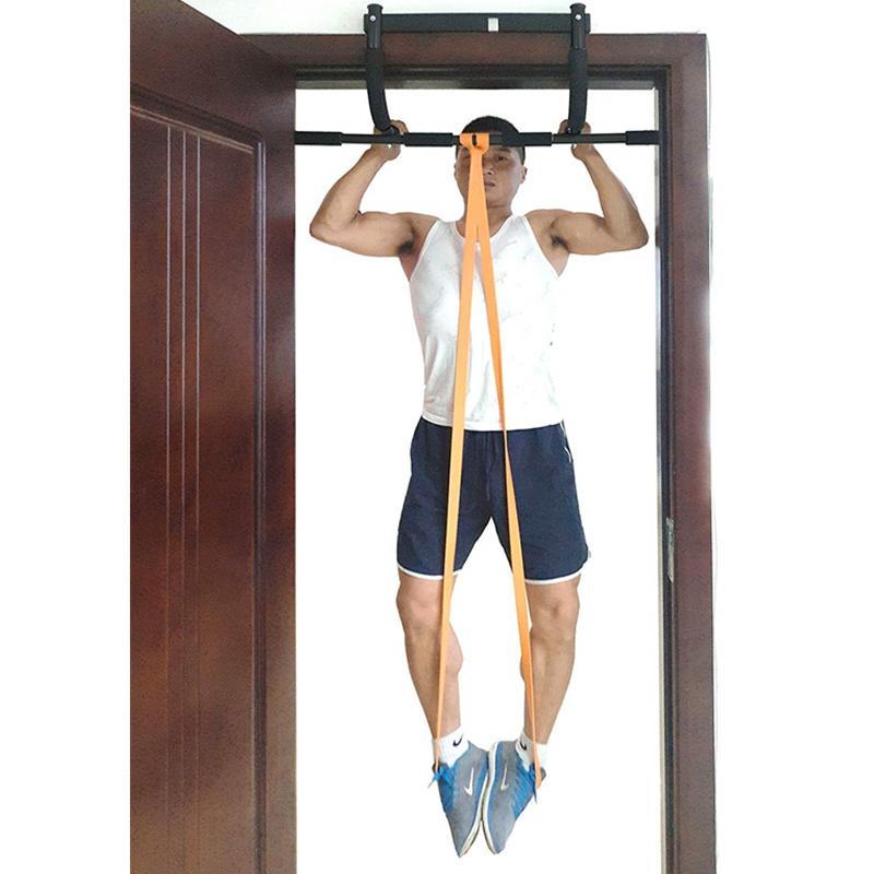 Adjustable pull-up and dip bar for strength training at home