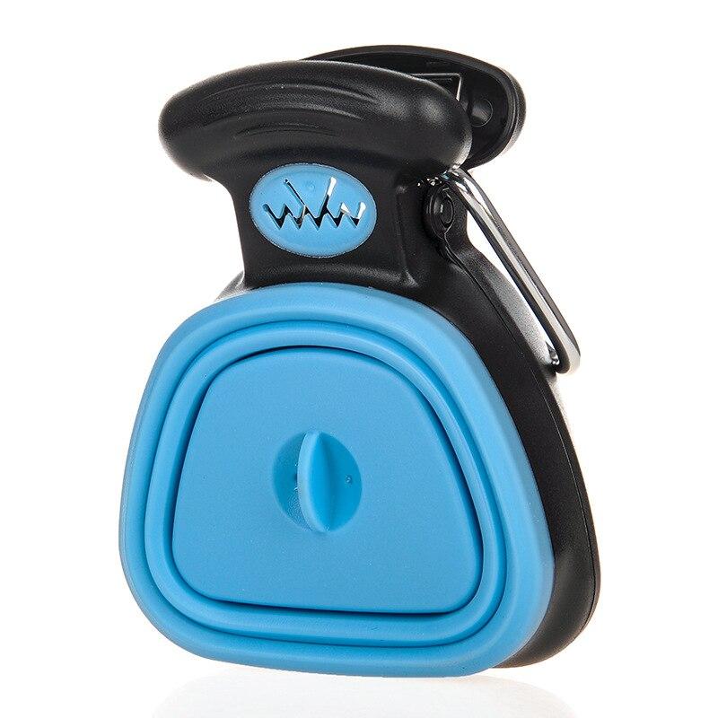 Blue dog poop scooper for easy and hygienic pet waste cleanup