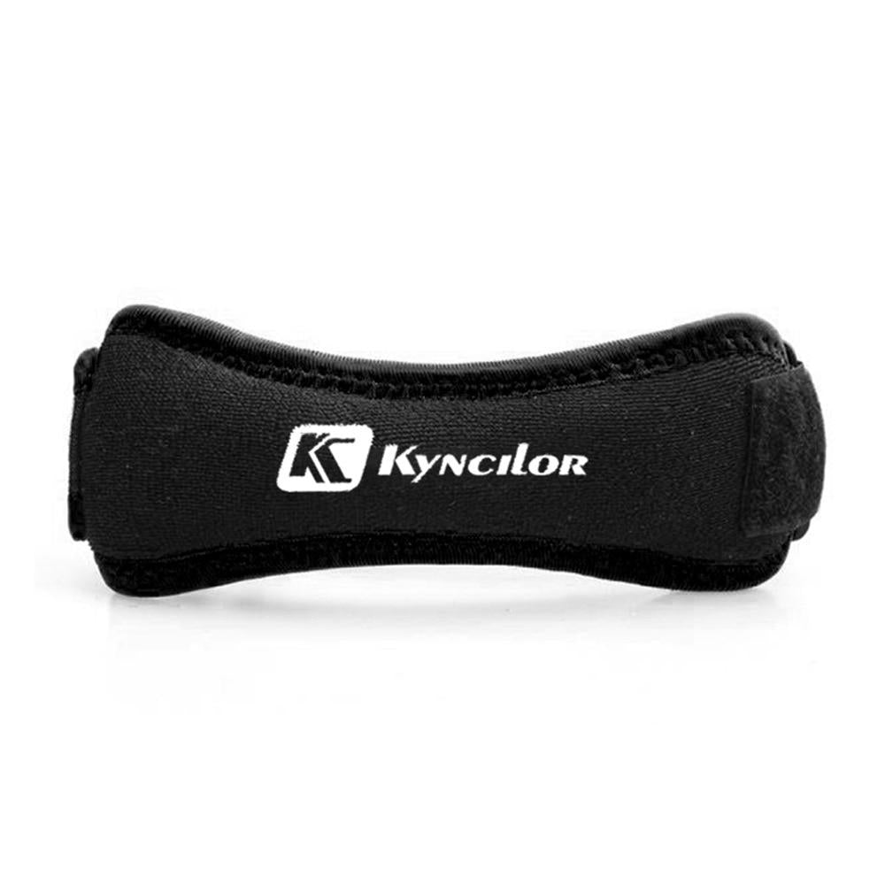 Adjustable knee brace with hook-and-loop straps for secure, custom fit and impact distribution