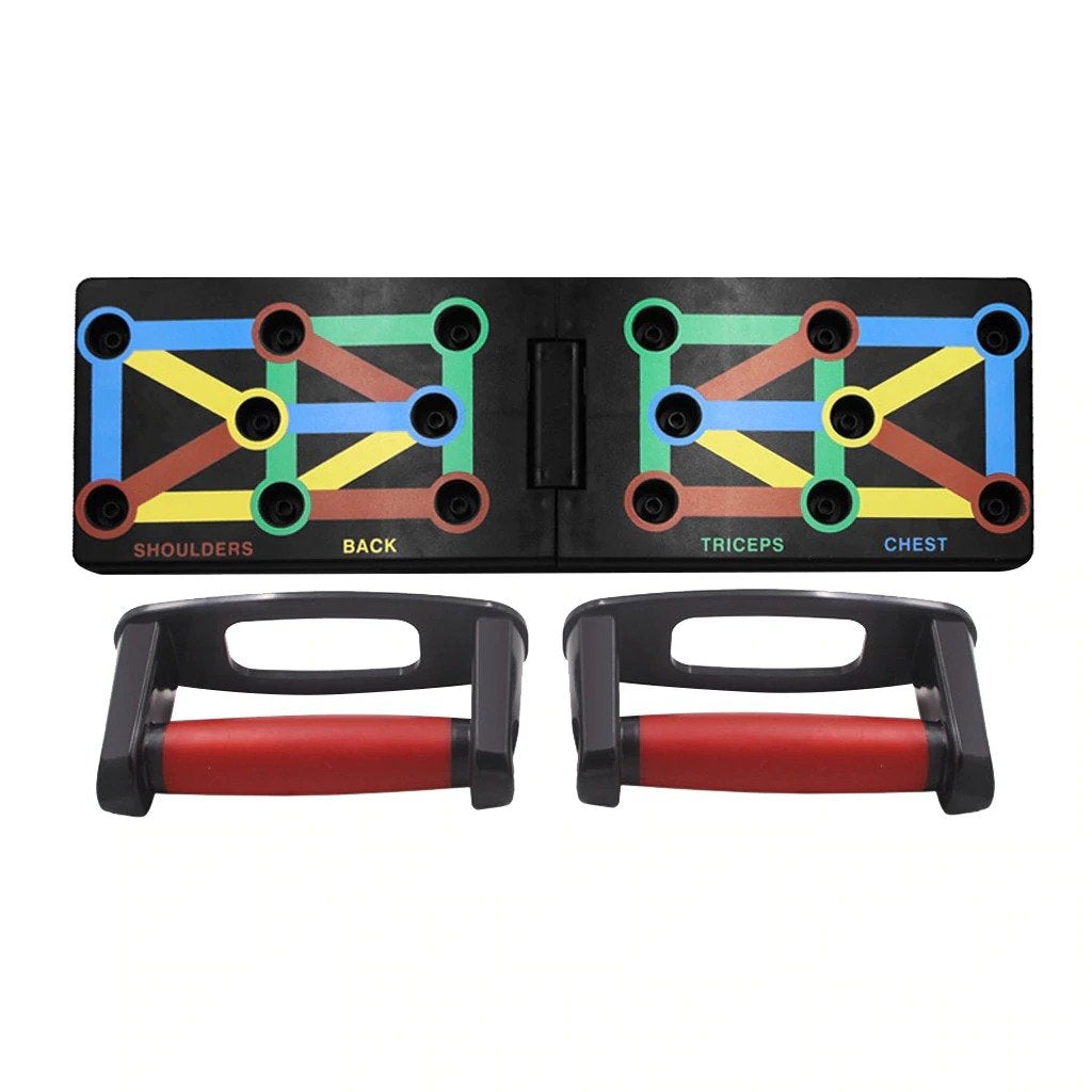 Push up board designed for upper body sculpting and total strength training