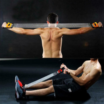 Portable chest expander band as an alternative to bulky weights and machines