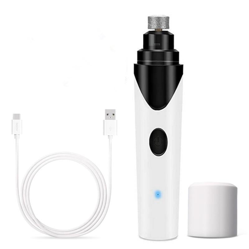 Rechargeable pet nail clipper kit including nail grinder, attachments, and accessories