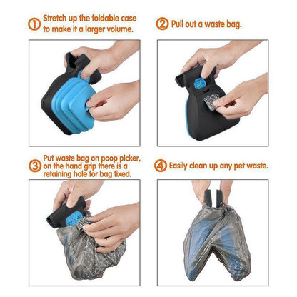 Step-by-step instructions for using the dog poop scooper