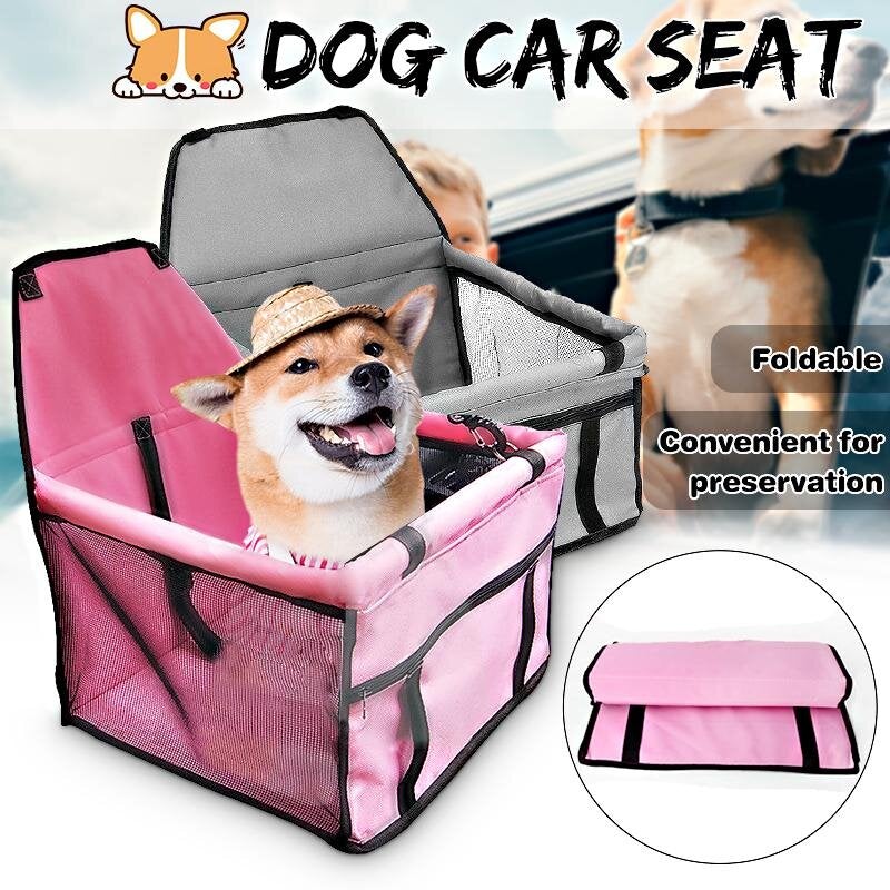 Dog travel car seat carrier designed for small pets, secure and portable