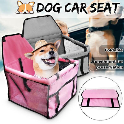 Dog travel car seat carrier designed for small pets, secure and portable