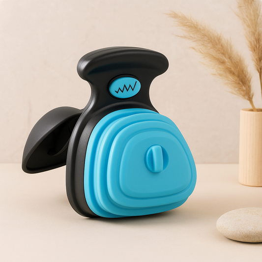 Durable blue dog poop scooper for convenient pet waste collection