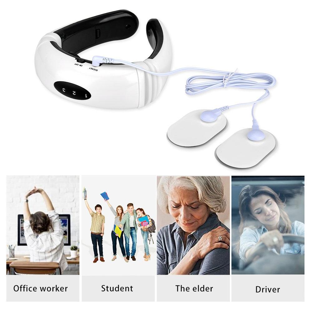 Electric neck massager with magnetic pulse therapy for neck and shoulder pain relief