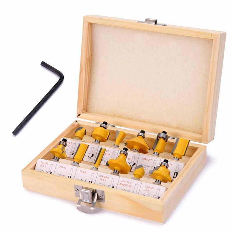 Showcase of the bits included with the electric wood edge trimmer