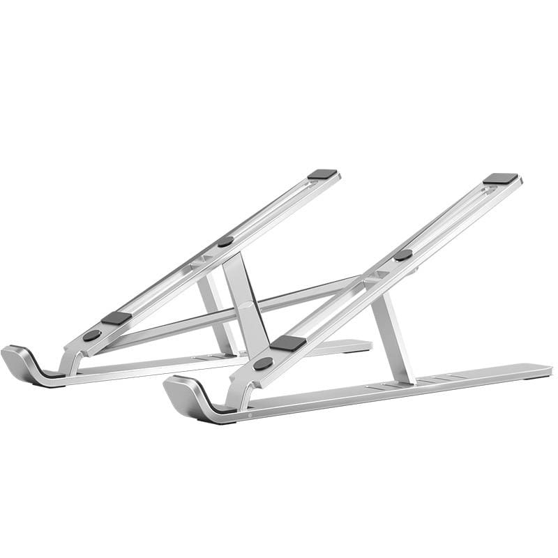 Portable aluminum laptop riser improving posture while working