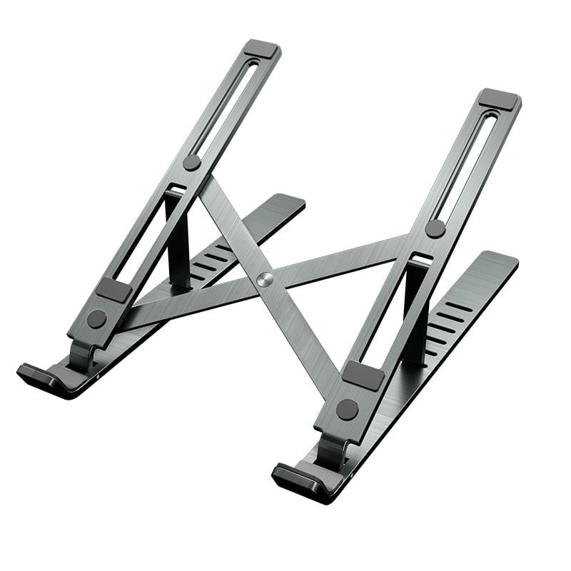 Foldable aluminum laptop stand for home, office, and travel