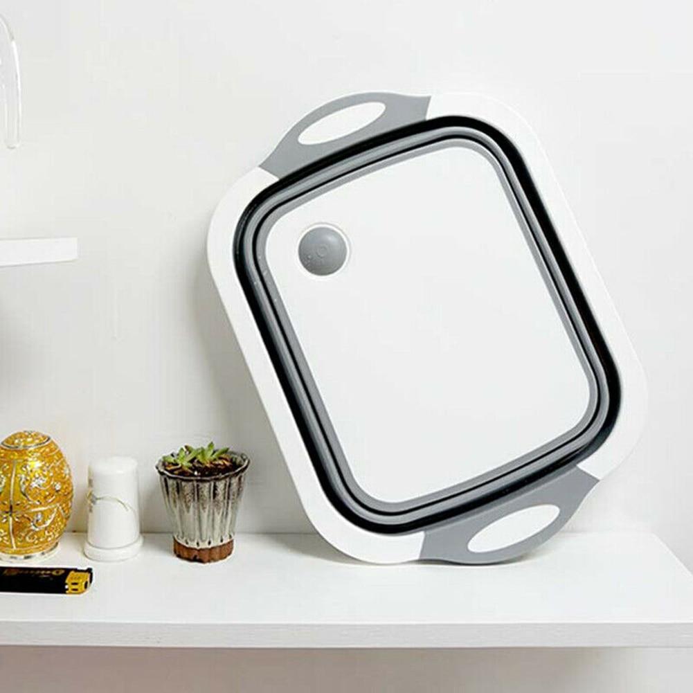 Space-saving foldable silicone chopping board ideal for quick kitchen prep