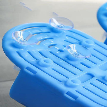 Non-slip bath slippers with built-in foot massager for comfort