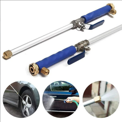 Durable garden hose with high-pressure water nozzle