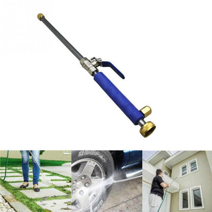 High-pressure hose with adjustable nozzle for garden and outdoor cleaning