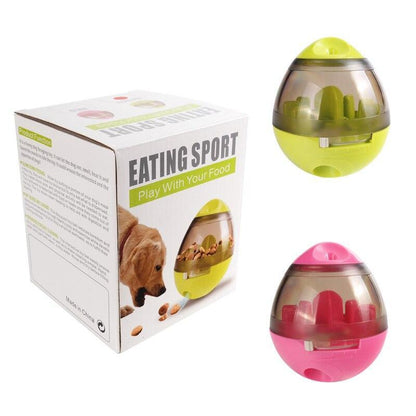 Packaging box of the interactive feeding toy for dogs and cats