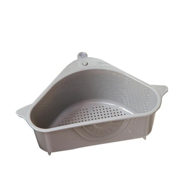 Kitchen sink drain basket organizer for drying dishes and utensils