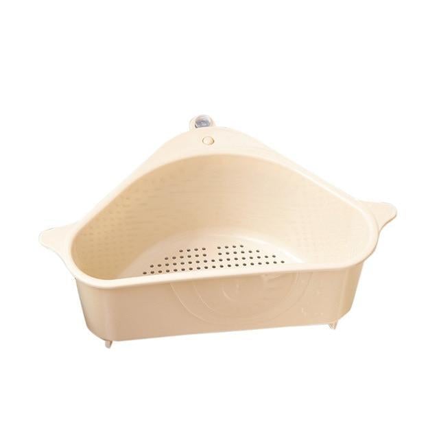 Over-the-sink drain basket for efficient countertop storage