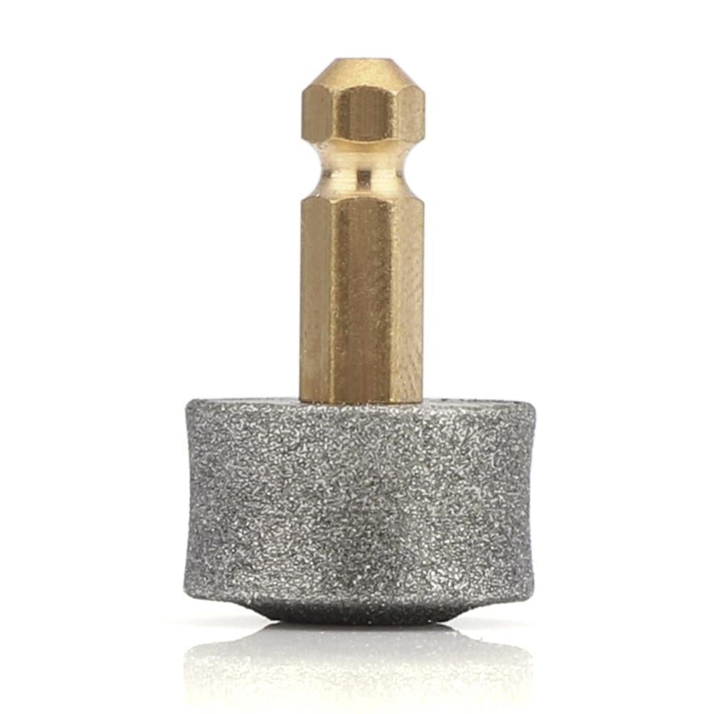 Close-up of the nail bit attachment for a rechargeable pet nail clipper
