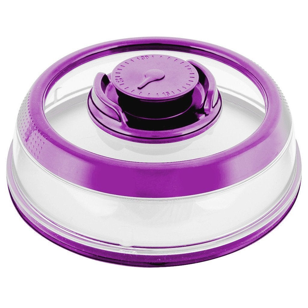 Purple vacuum seal food cover keeping fruits and vegetables fresh