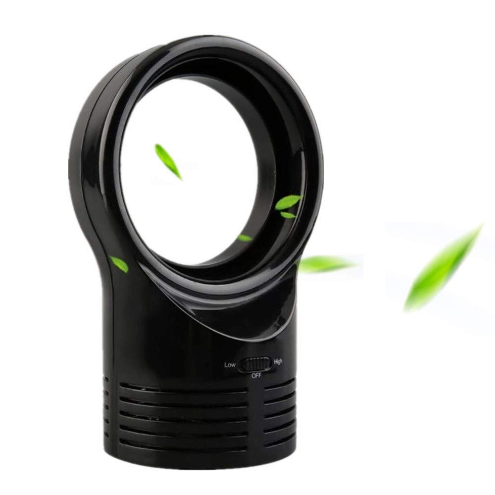 Sleek mini bladeless fan for home, office, or travel use