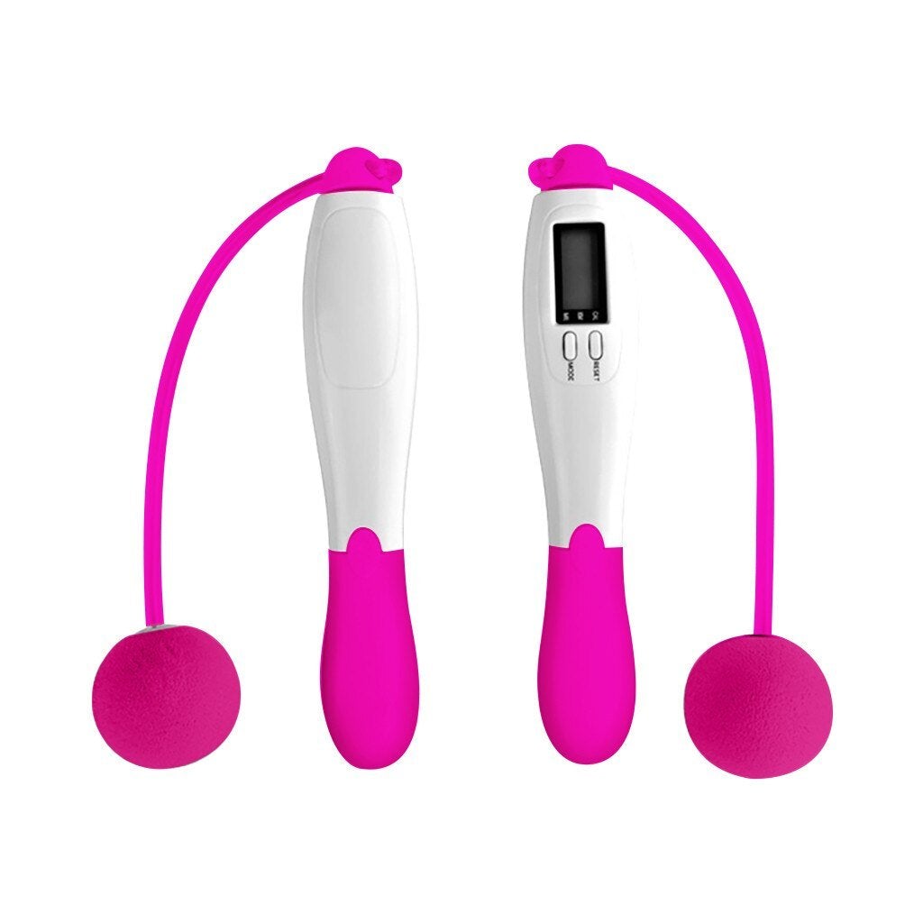 Smart cordless jump rope with digital timer, calorie counter, and jump tracker