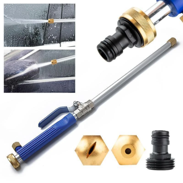 Heavy-duty hose and nozzle for high-pressure cleaning tasks